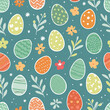 Springtime Easter Egg Repeating Pattern