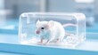 Laboratory mouse genetically modified for neurodegenerative disease research, enabling insights into disease mechanisms and evaluation of potential therapies.
