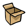 Open Box - Hand Drawn Doodle Icon