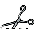 Cut line - Hand Drawn Doodle Icon