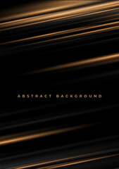 Wall Mural - Black and gold luxury elegant abstract vertical banner. Dark glamour abstract award background. Vector illustration