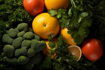 Wall Mural - b'Fresh and healthy vegetables and fruits'