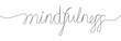 Mindfulness line text vector. One continuous