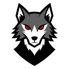 Wall Mural -  wolf head illustration for t-shirt design vector illustration