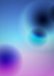 Blue and pink abstract modern vertical background holographic gradient cover design template with vibrant blurred spheres. Vector illustration