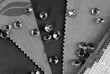 close up of the Diamonds on black fabric