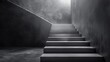 © Zilfa - Stylized stairway ascending into nothingness in a monochromatic scene.