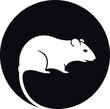 Rat logo. Mouse. Isolated rat on white background