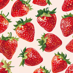 Wall Mural - Big set of strawberries, strawberry flowers. Isolated watercolor berries. Print, logo, blank for the designer