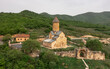 Aerial view of Tsughrughasheni monastery in Georgia
