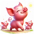 happy piglet