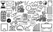© ngupakarti - Hand drawn doodle set of Financial Technology in world money currency