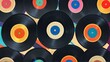 vinyl record background generative AI 