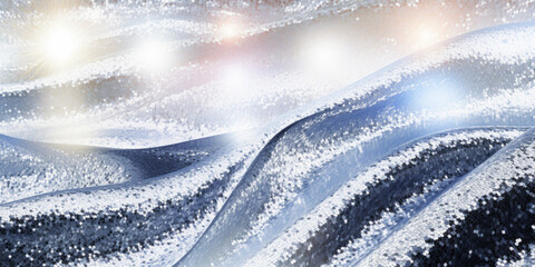 Wall Mural - abstract sparkling silver glitter wave background