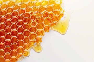 Wall Mural - A piece of honey with honeycombs, perfect for food and nature themes
