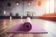 Holding a yoga mat gym spirituality flexibility.
