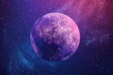 Wall Mural - A stunning view of a purple planet in outer space. Perfect for science fiction or astronomy projects