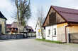 SZAFLARY, POLAND - APRIL 12, 2024: Old, traditional houses in Szaflary, Poland.