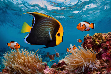 Wall Mural - fish in aquarium