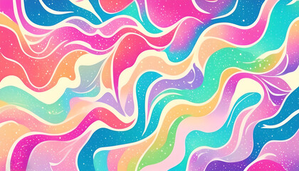 Abstract background with swirling shapes and colorful waves vector illustration. glitter pop background with colorful marble pattern.