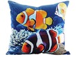 Cushion with anemone fish on a white background.