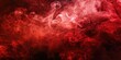 A stream of red smoke on a dark background. AI generative.