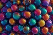 3d render abstract iridescent shape, colorful bubble 