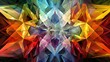 Abstract Colorful Geometric Crystal Symmetry Art
