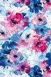 seamless watercolor floral marble pattern. grunge abstract art background.