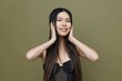 Cosmetic woman japanese asian fashion hair portrait beauty model glamour beautiful femininity