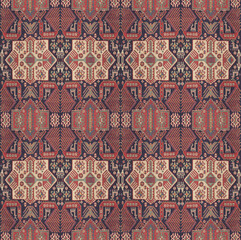 Poster - ethnic, ancient decorative carpet pattern