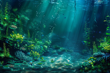 Wall Mural - underwater scene