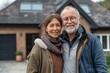 © Olga - Portrait of a joyful couple in front of their house