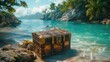 Unveiling Secrets Pirate Treasure Chest on Deserted Island Sparks Adventure and Fortune
