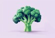 Vegan minimal art featuring broccoli