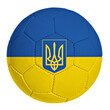 Soccer ball with Ukraine team