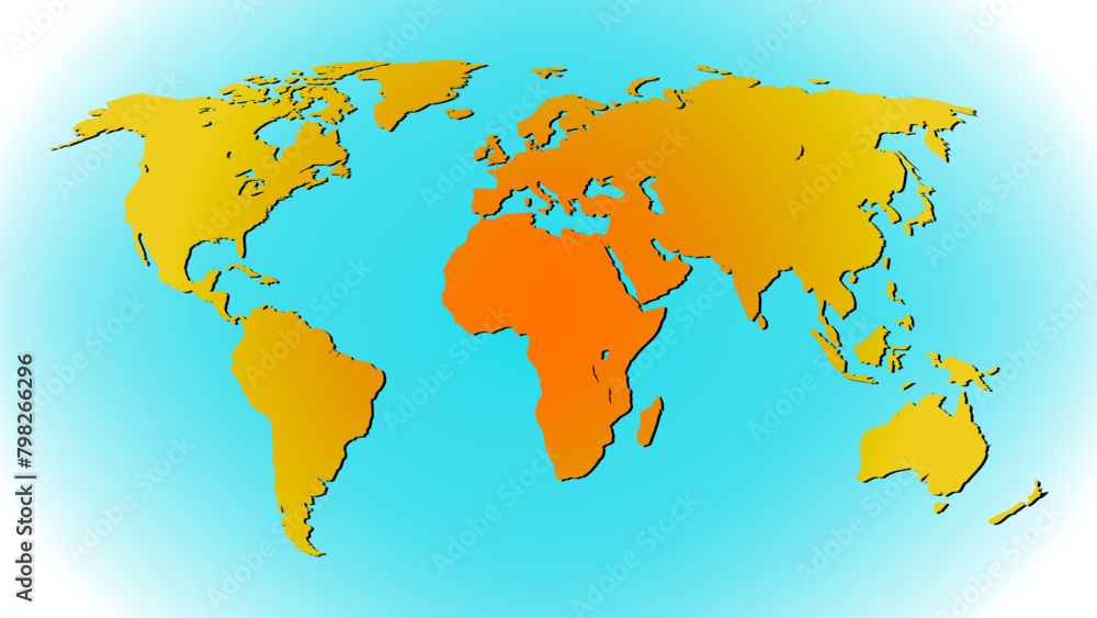 world map isolated on blue color for background festival anniversary ...