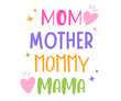 Vector vintage typography for Mother's day. Retro lettering for  Mom. Poster for Mothers day.