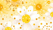 Vibrant daisy pattern, sunny yellow accents, fresh floral background with copy space
