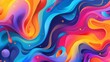 Vibrant waves of color blending in a psychedelic dance