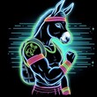 Neon gym donkey