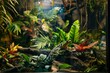 fascinating exhibition of diverse terrarium animals in uzhhorod vivarium display abstract photo