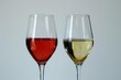 gradient of red to white wine in elegant glasses alcoholic beverage photo