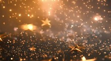 Sparkling Sprinkles Of Stars. 4k Video