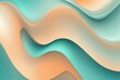 Orange, teal gradient background with wide paint strokes, empty space, grainy wavy texture, abstract paint art, wallpaper with motion concept, floating lines with mixed shades of color 