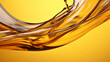 Close-up of golden honey flowing in the air