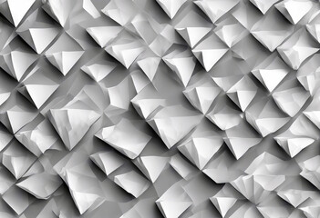 Sticker - Abstract White polygonal illustration Vector background mosaic Pattern Texture Design Technology Paper Art Light Concept Wall Poster Template Digital Cre