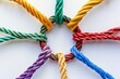 © Michael - Strong Diverse Network Unity in Team Strength Circle collaborate business union brain Rope