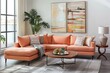 © Michael - Peach Bliss: Contemporary Urban Design Living Room with Sustainable Furniture