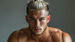 Elevated Style: Muay Thai Athlete's Pompadour, High Rise: Pompadour of White Fighter, Elevated Elegance: Pompadour for Muay Thai, Refined Pompadour: White Fighter's Style